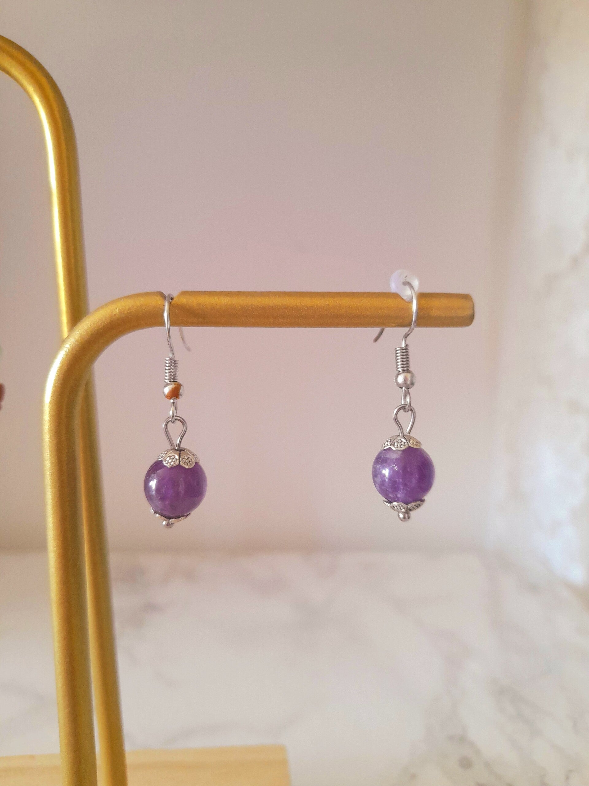Boucles d'oreilles Améthyste