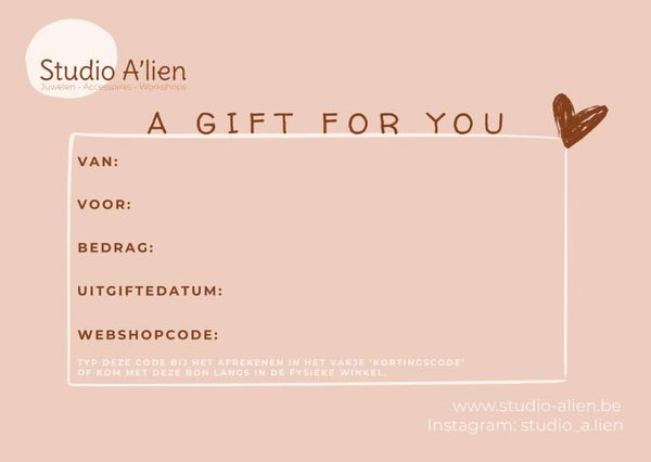 Gift Card - bedrag naar keuze