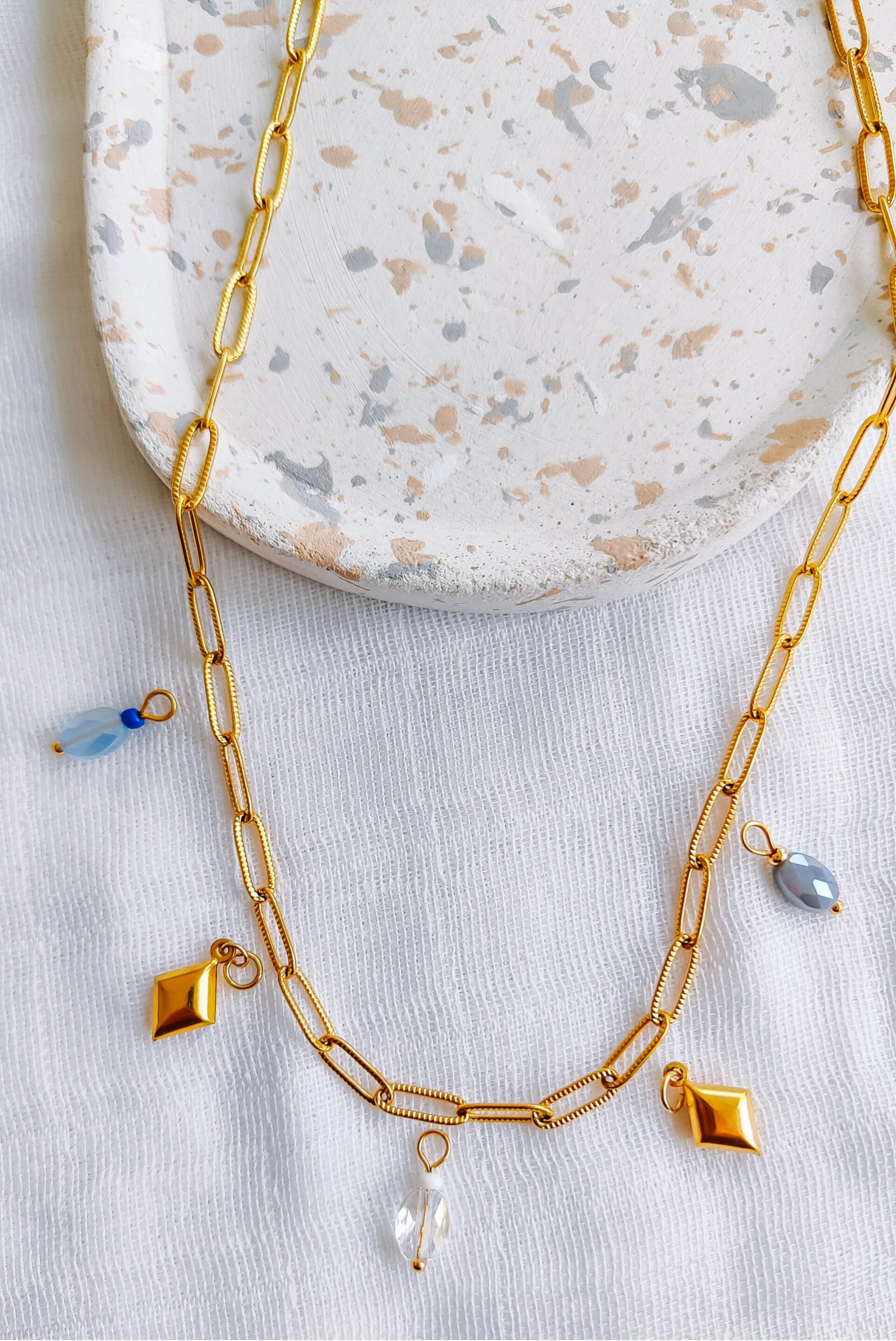 M&M - grove schakelketting goud of zilver (zonder bedels)