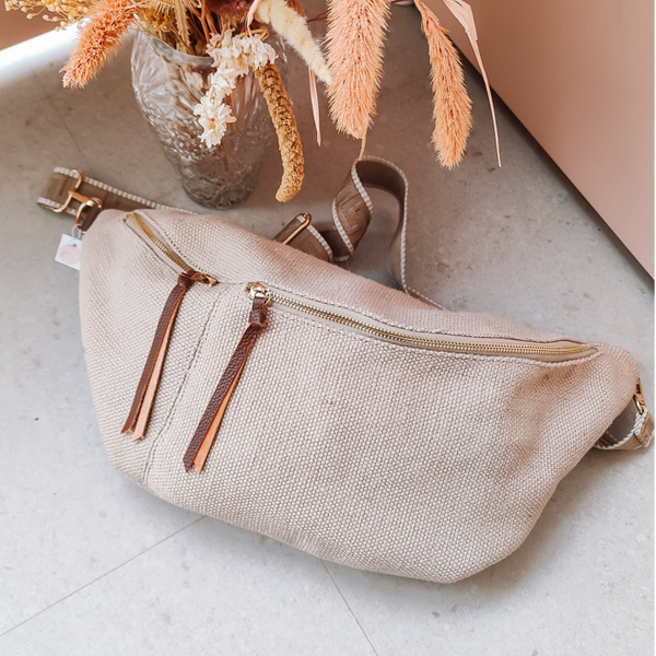 Handtas uit stof - crossbody/mombag