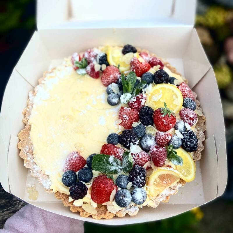 lemon tarte met vers fruit