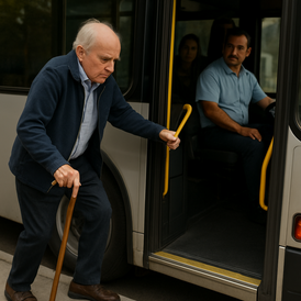 Man at the bus stop