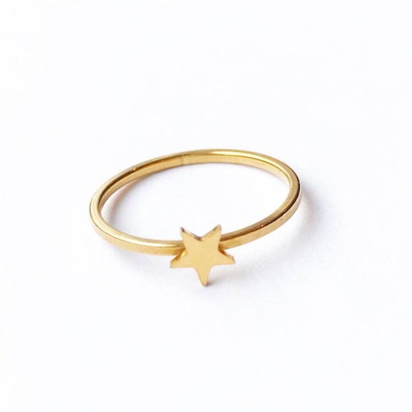 Stainless steel ring star - 089