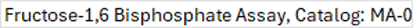 Fructose-1,6 Bisphosphate Assay, Catalog: MA-0412