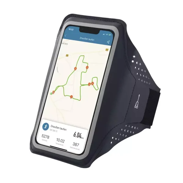 Hama Sportarmband "Finest Sports" für Handys, wasserabweisend, XL, Anthrazit ( 00177995 )