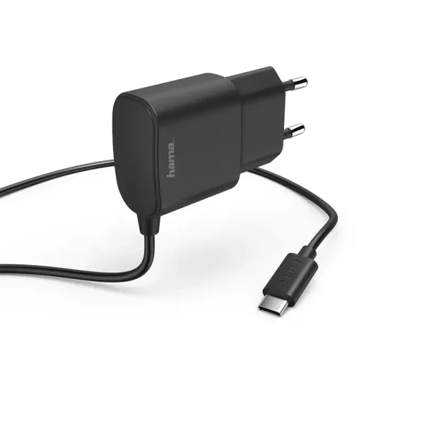 Hama Ladegerät, USB Type-C, 2,4 A/12W, Schwarz (00183242)