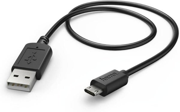 Hama 1.4 m USB zu Micro A schwarz – USB-Kabel (USB A, Micro A, männlich/männlich) (00173675)