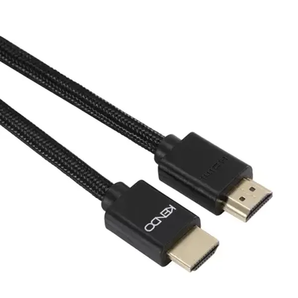 KENDO - HDMI Kabel 4K 1,5m (ARC, schwarz, Gewebe, vergoldet) (00210650)