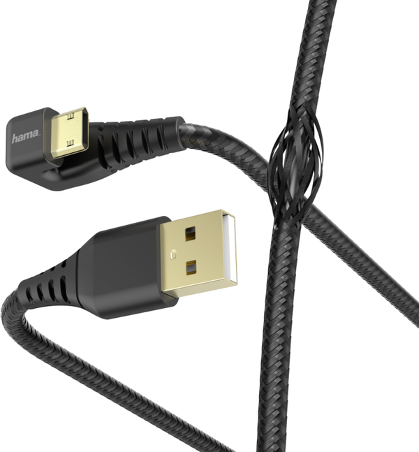 Hama Gamer USB Kabel 1,5 m 2.0 USB A Micro-USB A Schwarz (00187220)