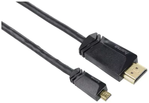 Hama High Speed HDMI™-Kabel, St. Typ A - St. Typ D (Micro), Ethernet, 1,5 m (00123286)