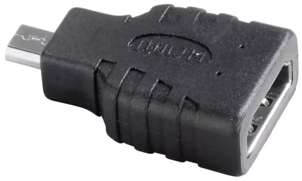 Hama Micro-HDMI-Adapter, Micro-HDMI-Stecker - HDMI-Kupplung Full-HD (Schwarz) (00133496)