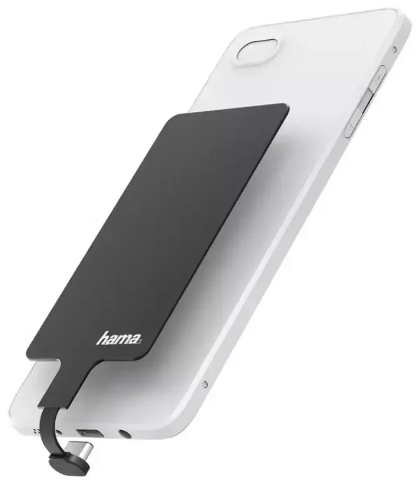 Hama kabelloser Empfänger für Smartphones Micro USB 800mA (Schwarz) (00178242)