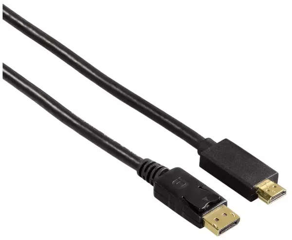 Hama DisplayPort Adapterkabel für Monitor/TV Ultra HD 1,80m (Schwarz) (00054594)