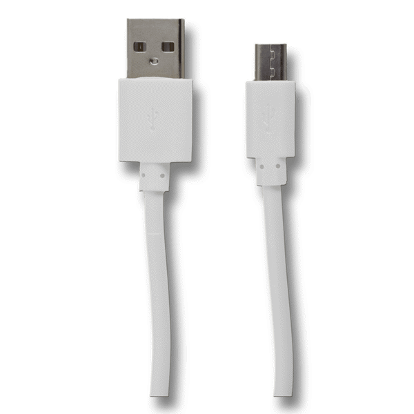 2GO USB Lade- und Datenkabel - weiss - 1m, Micro USB, (795202)