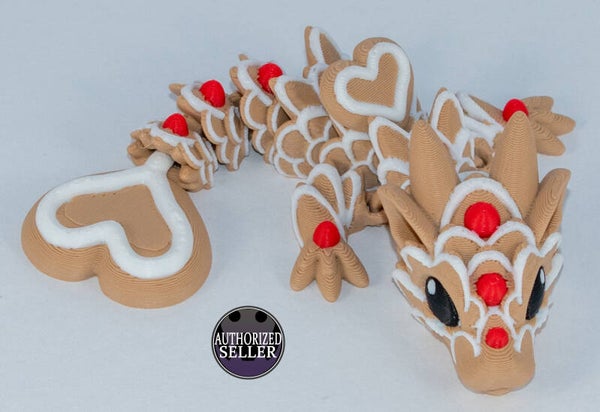 Newborn Heart Cookie Dragon