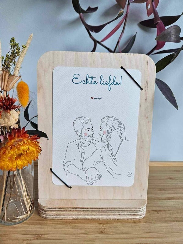 Trouwkaart - Echte liefde (mannen)