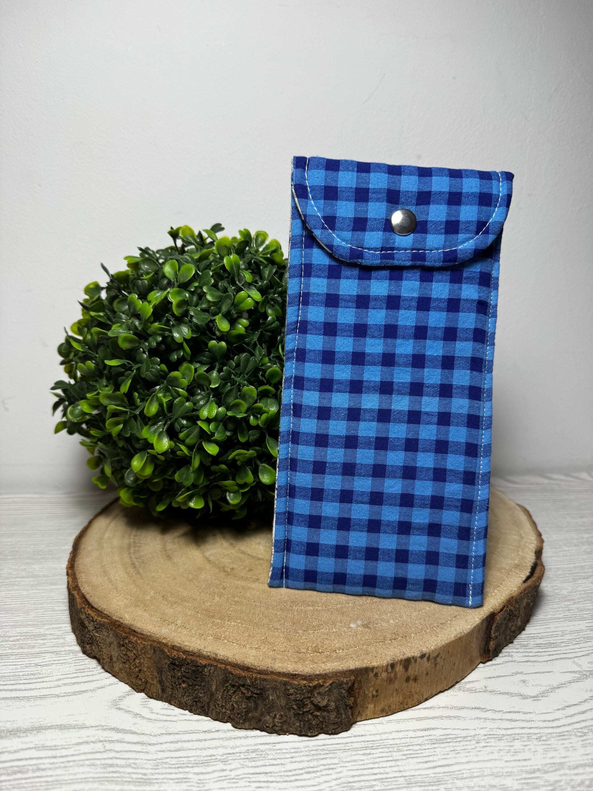 Funda gafas vichy azules