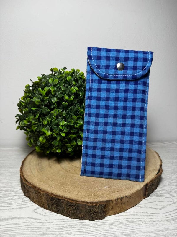 Funda gafas vichy azules