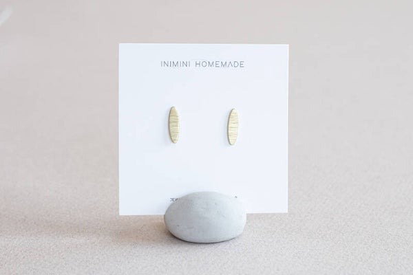 Brass ellips studs - Inimini Homemade