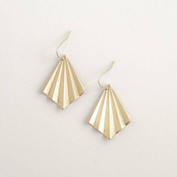 Brass artdeco dangles - Inimini Homemade