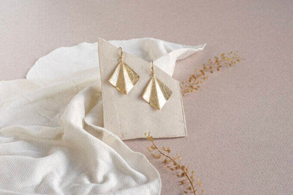 Brass new artdeco dangles - Inimini Homemade