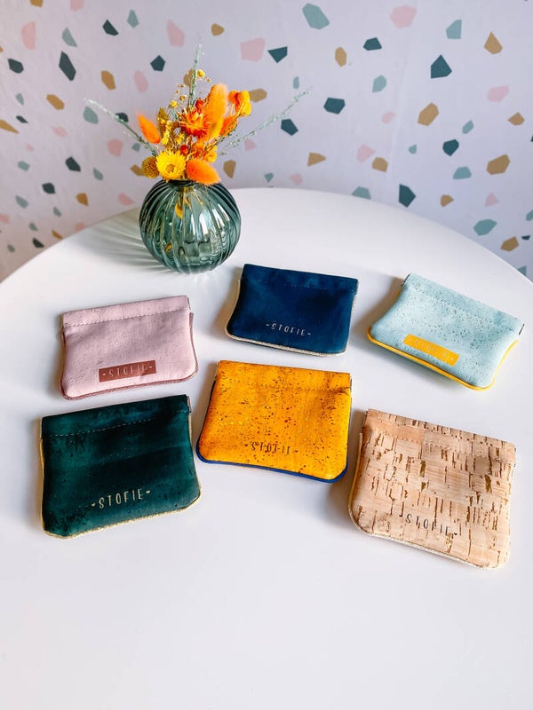 KNIJPPORTEMONNEETJE kurkleer (op