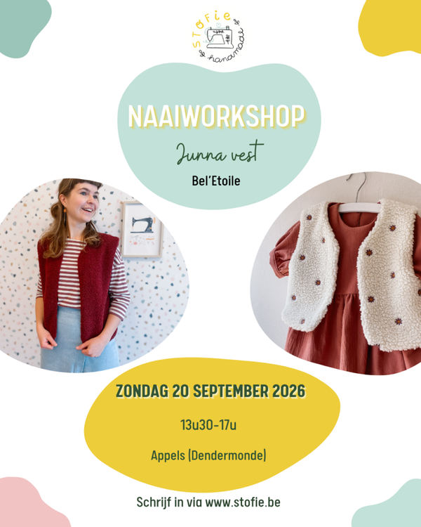 Workshop Junna vest (Bel'Etoile) - Zondag 20 september 2026 (13u30-17u)