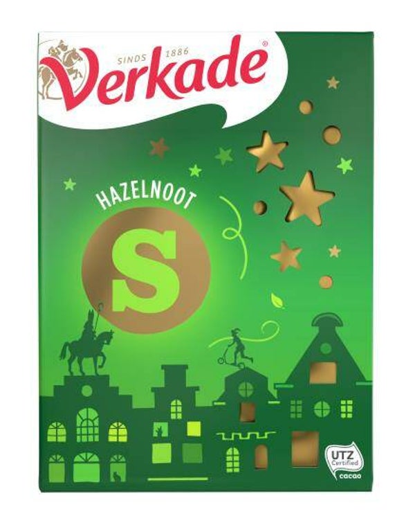 Verkade melk hazelnoot letter