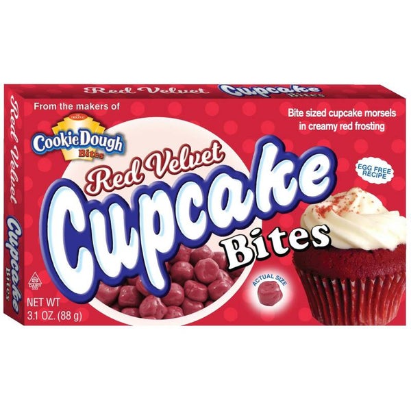 Cookie dough red velvet cupcake bites