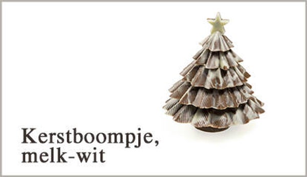 Kerstboom ingekleurd massief melk/wit