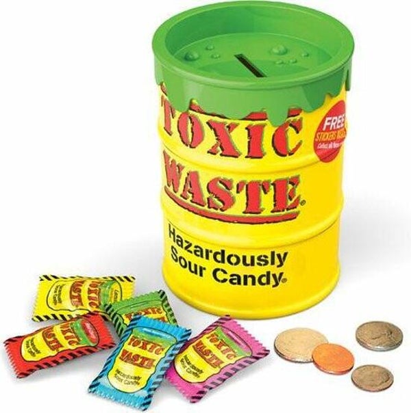 Toxic Waste Yellow Sour Candy Drum