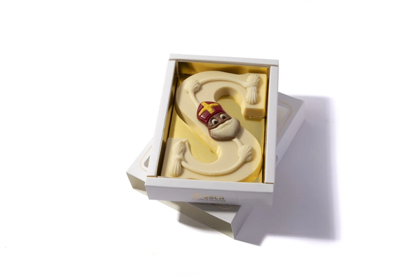 Luxe chocoladeletter wit 240 gram