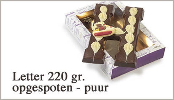 Luxe chocoladeletter H puur