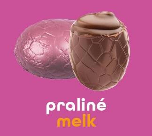 Paaseitjes melk praline per 100 gram