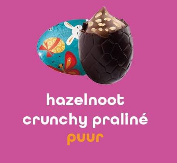 Puur crispy hazelnoot praline per 100 gram