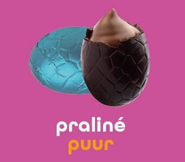 Paaseitjes puur praline per 100 gram