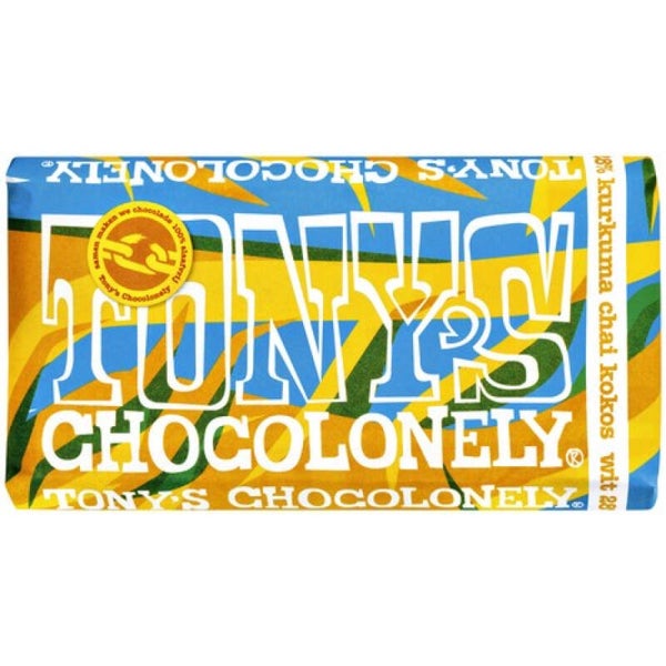 Tony's Chocolonely LIMITED: wit kurkuma chai kokos