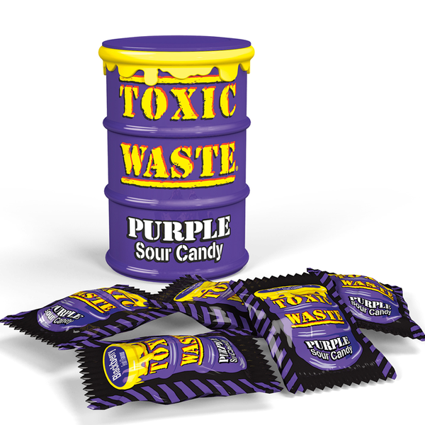 Toxic Waste Purple Sour Candy Drum