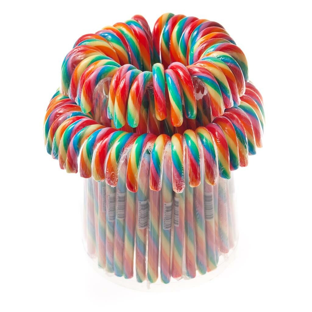 Candy canes rainbow klein 12 gr.
