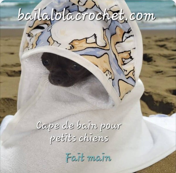 Cape de bain pour petits chiens