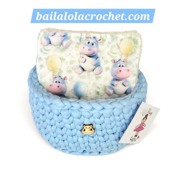 Ensemble  10 lingettes lavables en bambou, bavoir assorti