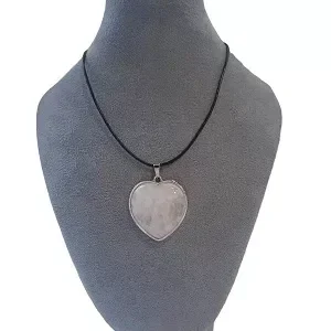 Bergkristal Ketting met Leren Koord