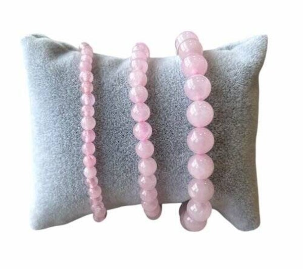 Dames armbanden van Rozenkwarts in 3 verschillende varianten / set
