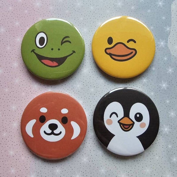 Animal Face Badges/Magnets/Mirrors/Bottle Openers/Keyrings