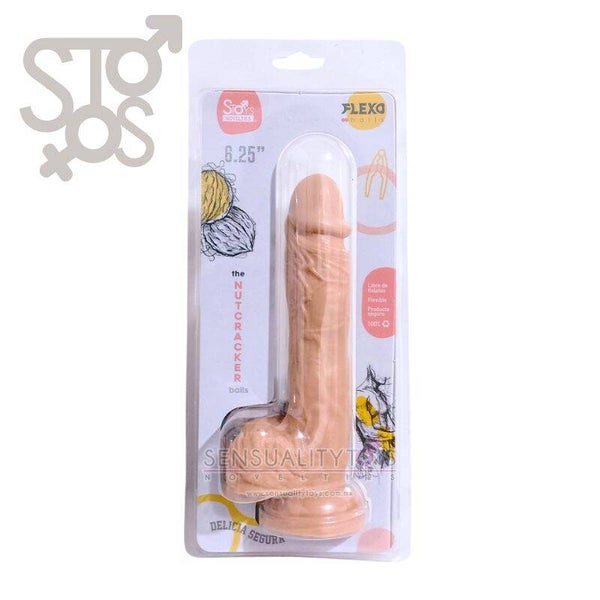 FLEXO BALLS – 6.25” DILDO CON VERTEBRA – THE NUTCRACKER