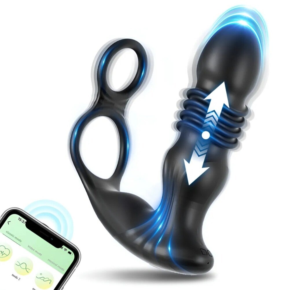 Prostático con movimiento y aplicación del celular.