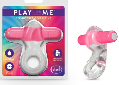 Play With Me - Delight Vibrating C-Ring - Pink