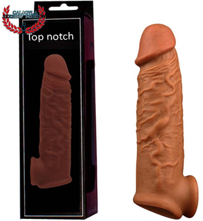 FUNDA EXTENSION PARA TU PENE CON ANILLO PARA TESTÍCULOS FUNDA 19 CM