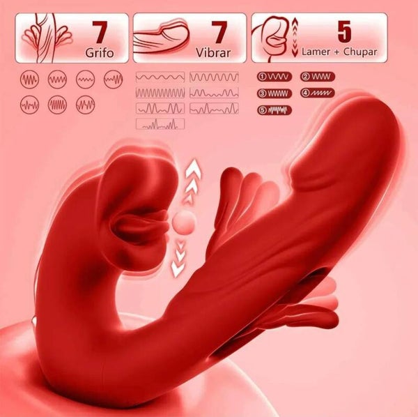 🌸 Vibrador Swing Punto G con Lengua que besa 🌸