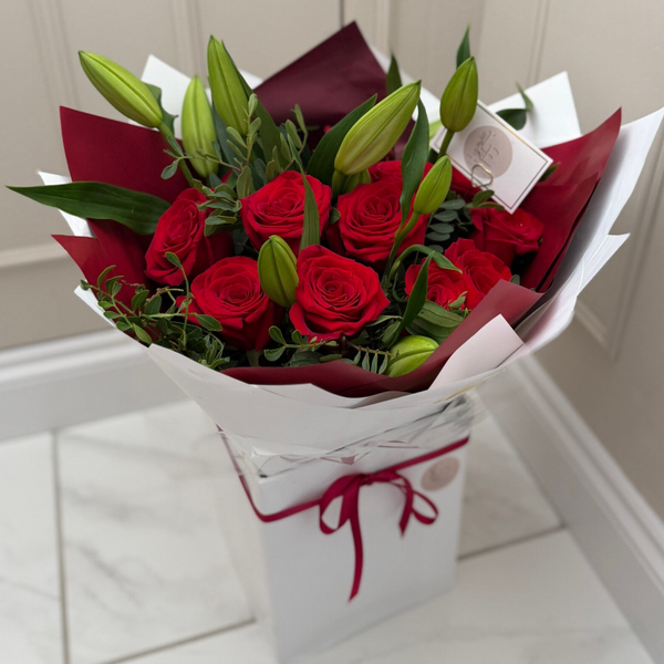 Red Roses and lily’s